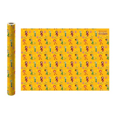 Упаковочная бумага в рулоне Сказочный патруль (желтая)
