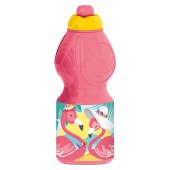 Бутылка пластиковая (спортивная, фигурная, 400 мл). Фламинго