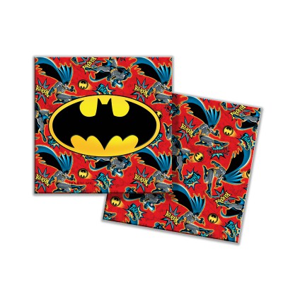 Batman. Салфетки бумажные трехслойные (красные) 33*33 см, 20 шт