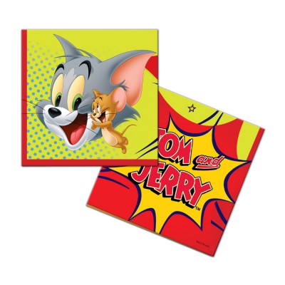 Tom&Jerry. Салфетки бумажные трехслойные-2, 33*33 см, 12 шт