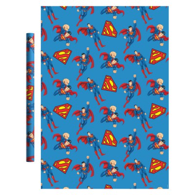 Superman. Упаковочная бумага (синяя), 700*1000 мм, 2 шт в рулоне