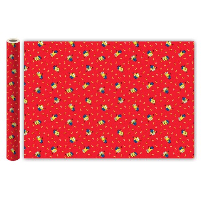 Minions 2. Упаковочная бумага (красная), 700*1000 мм, 2 шт в рулоне (рисованные)
