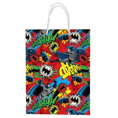 Пакет подарочный большой DC Comics Batman (красный), 330*455*100 мм
