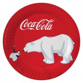 Coca-Cola. Набор бумажных тарелок Мишки-1, 6 шт d=230 мм