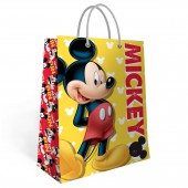 Mickey Mouse. Пакет подарочный большой (желтый с паттерном), 330*455*100 мм