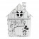 Игрушка картонная "Домик-раскраска "Микки Маус"