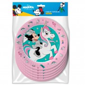 Minnie Mouse. Набор бумажных тарелок, розовый - 3,6 шт d=180 мм