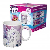 Кружка 325 мл, в наборе с красками и кисточкой, "My Little Pony: Новое поколение", Санни и Иззи, керамика