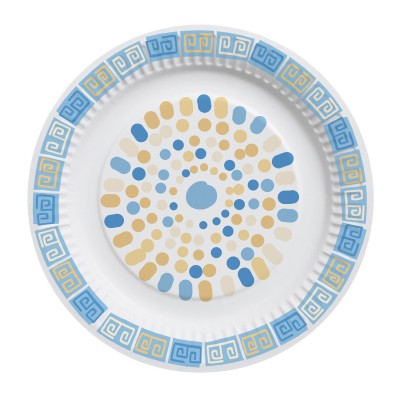 Набор бумажных тарелок Мозаика, 6 шт d=180 мм