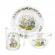 Набор посуды "Кроль-Вилль", Любовь в сердце, (3 предмета: кружка 320 мл, салатник 13 см, тарелка 19,5 см, подарочная упаковка), стекло