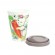 Стакан пластиковый c крышкой "Кроль-Вилль". Сладкая морковка, 420мл (бежевый)