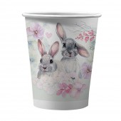 Набор бумажных стаканов Кролики (пастель), 6 шт*250 мл
