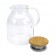 Заварочный чайник с бамбуковой крышкой и металлическим ситечком в подарочной упаковке, 1600 мл, стекло