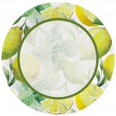 Набор бумажных тарелок Лимоны, в т/у пленке, 6 шт d=230 мм