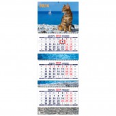 Календарь квартальный «Кот и море. Маркет» на 2024 год