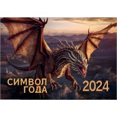 Календарь настенный перекидной «Символ года 2. Дракон. Маркет» на 2024 год