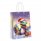 Пакет подарочный Динозаврик с подарками, 220*310*100 мм