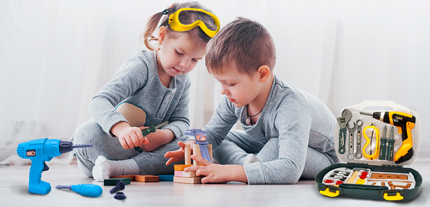 Игровые наборы для детей: ремонтируем игрушки и устраиваем чаепитие