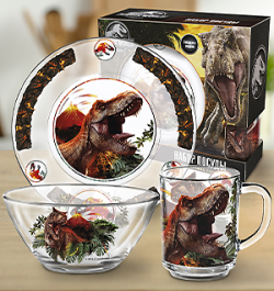 Изучаем динозавров: детская посуда «Мир Юрского периода»