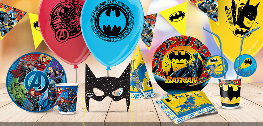  Новые товары для праздника с супергероями «Мстители» и «Бэтмен»