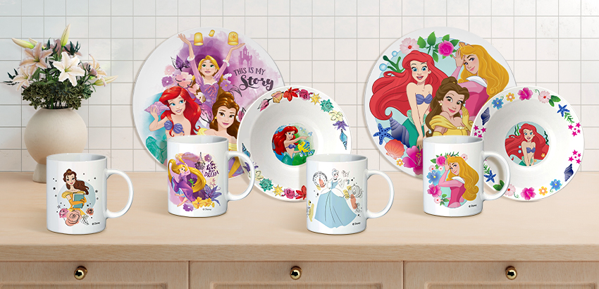 Детская посуда в подарок девочке: волшебная коллекция «Принцессы Disney»