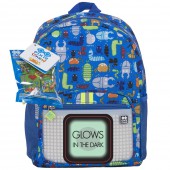 Pixie Crew рюкзак школьный с боковыми карманами (Жуки, синий)