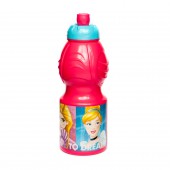Бутылка пластиковая (спортивная, фигурная, 400 мл). Принцессы Дружные приключения